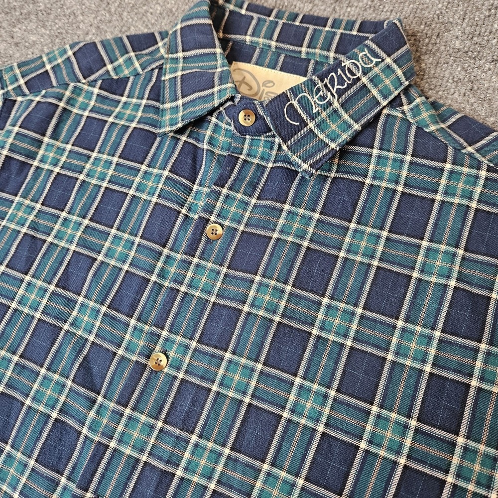 Disney X Cakeworthy Merida Brave Flannel Shirt Womens Size XL  Change Your Fate